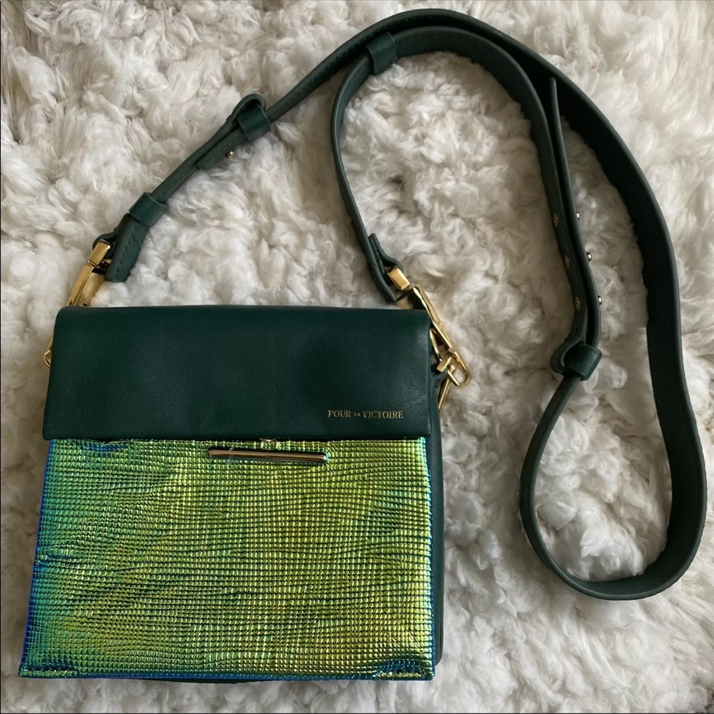Pour La Victoire Mermaid Mini Crossbody Bag Green